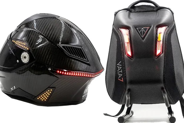 COMBO - X1 Motorcycle Smart LED HELMET & GEN2 Motorcycle Smart LED Backpack-FREE Visor of Choice! ($250 SAVINGS!) (NORTH & SOUTH AMERICA VERSION)